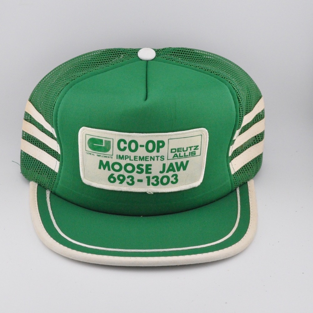 Vintage Co-Op Implements Moose Jaw Patch Century 21 Trucker Hat OSFM Green